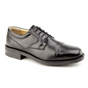 Roamers Mens Plain Leather Capped Casual Gibson Formal Lace-up Shoes /Oxfords /